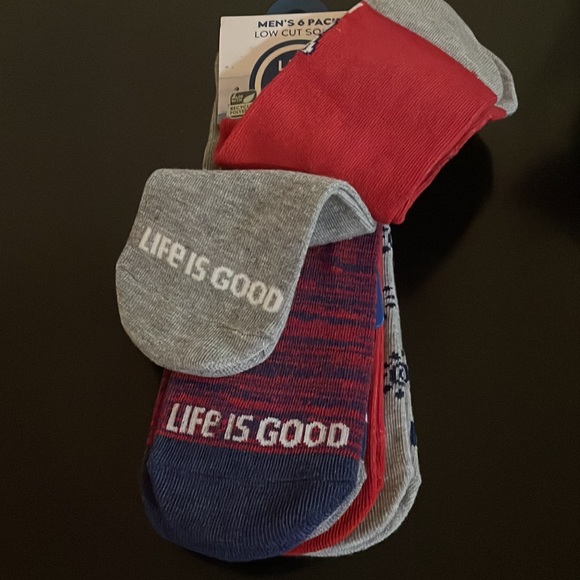 LIFE IS GOOD NWT Unisex 6 pack low cut socks. SiE 6-12.5 lightweight breathable - Picture 5 of 15
